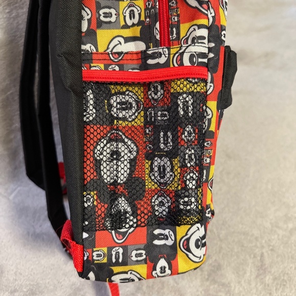 Walt Disney World Parks Authentic Backpack Mickey Mouse Pop Art Faces Red Yellow - Picture 9 of 13